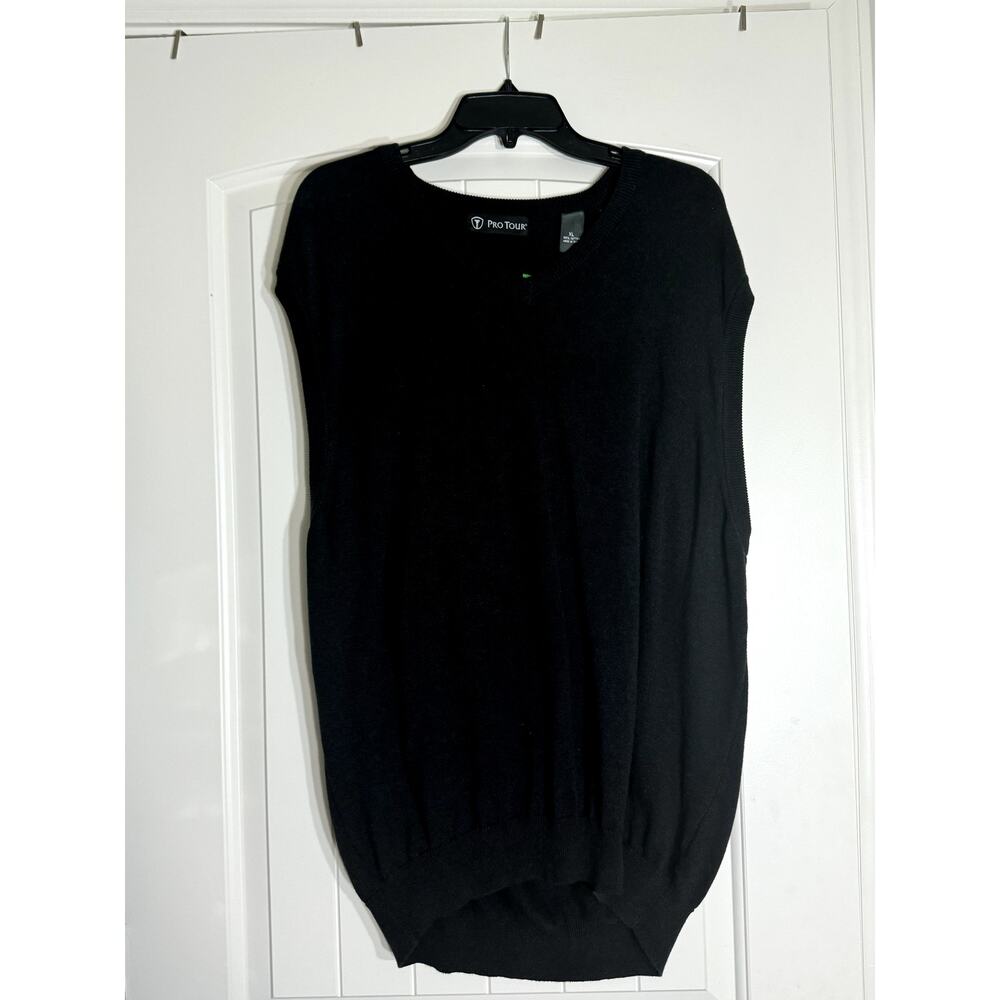 Pro Tour Black Golf V Neck Sleeveless Sweater Vest